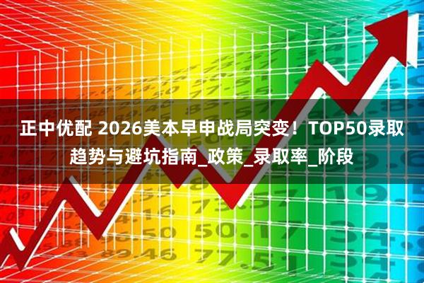 正中优配 2026美本早申战局突变！TOP50录取趋势与避坑指南_政策_录取率_阶段